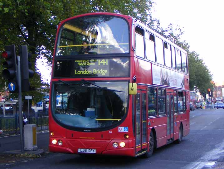 Arriva London Volvo B7TL Wright VLW14